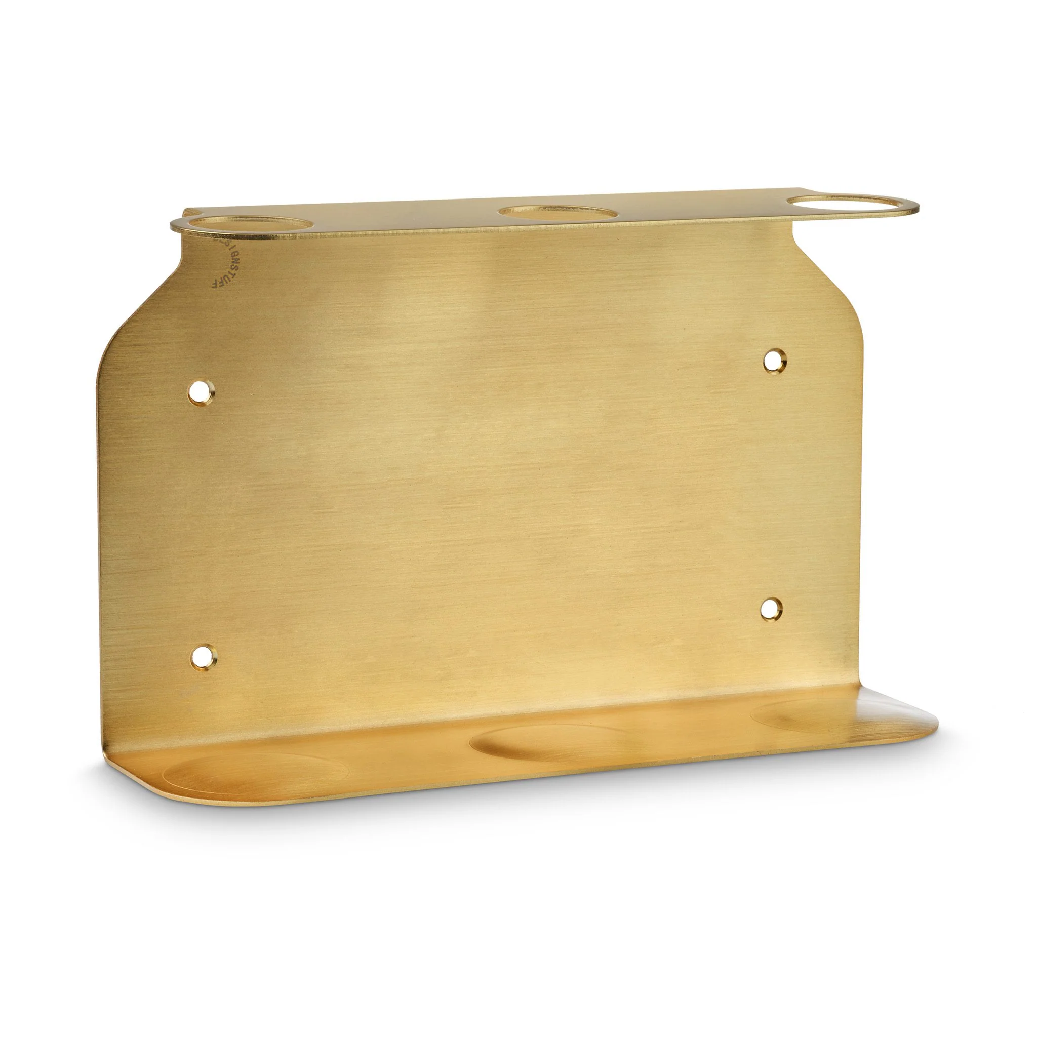 DESIGNSTUFF Triple Soap Dispenser Holder, Brushed Brass - Image 2