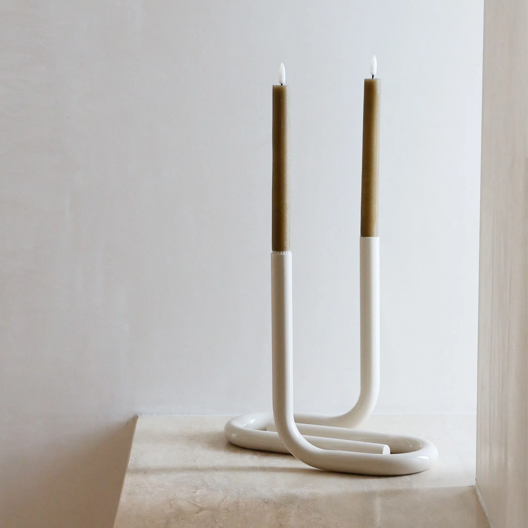 DESIGNSTUFF VIAH Candle Holder, Sand - Image 4