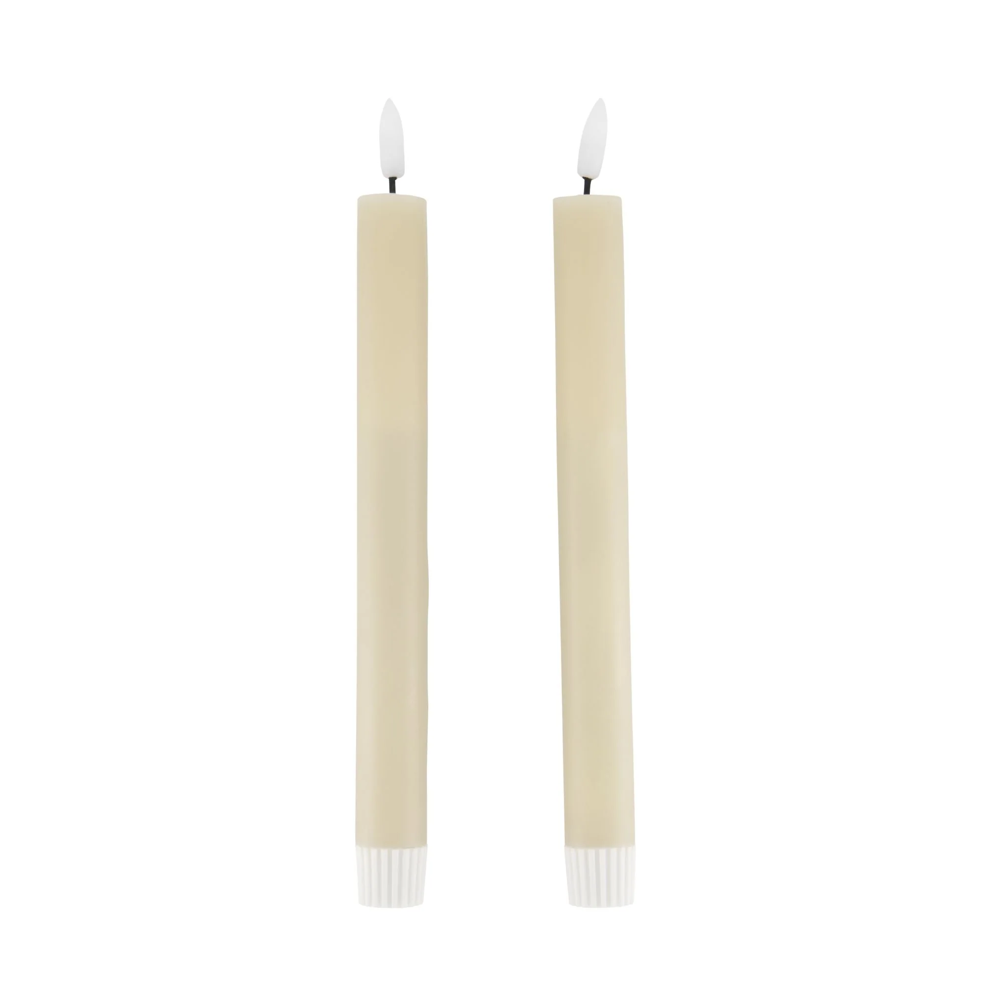 DESIGNSTUFF VIAH LED Candle, Sand (Set of 2) - Image 2