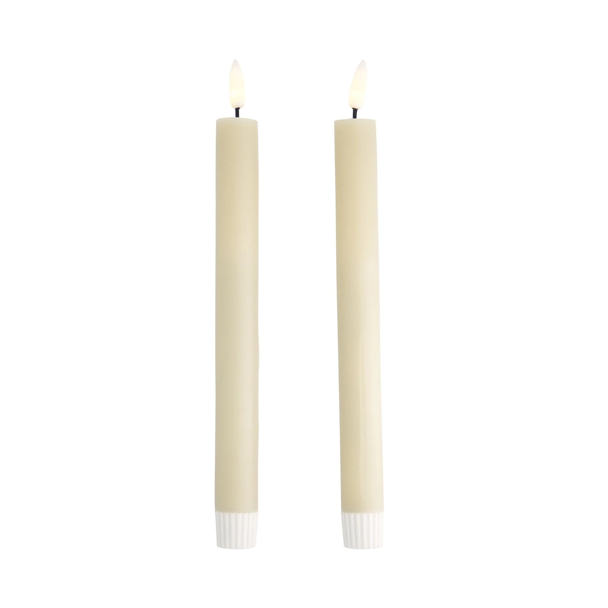 DESIGNSTUFF VIAH LED Candle, Sand (Set of 2) - Image 3