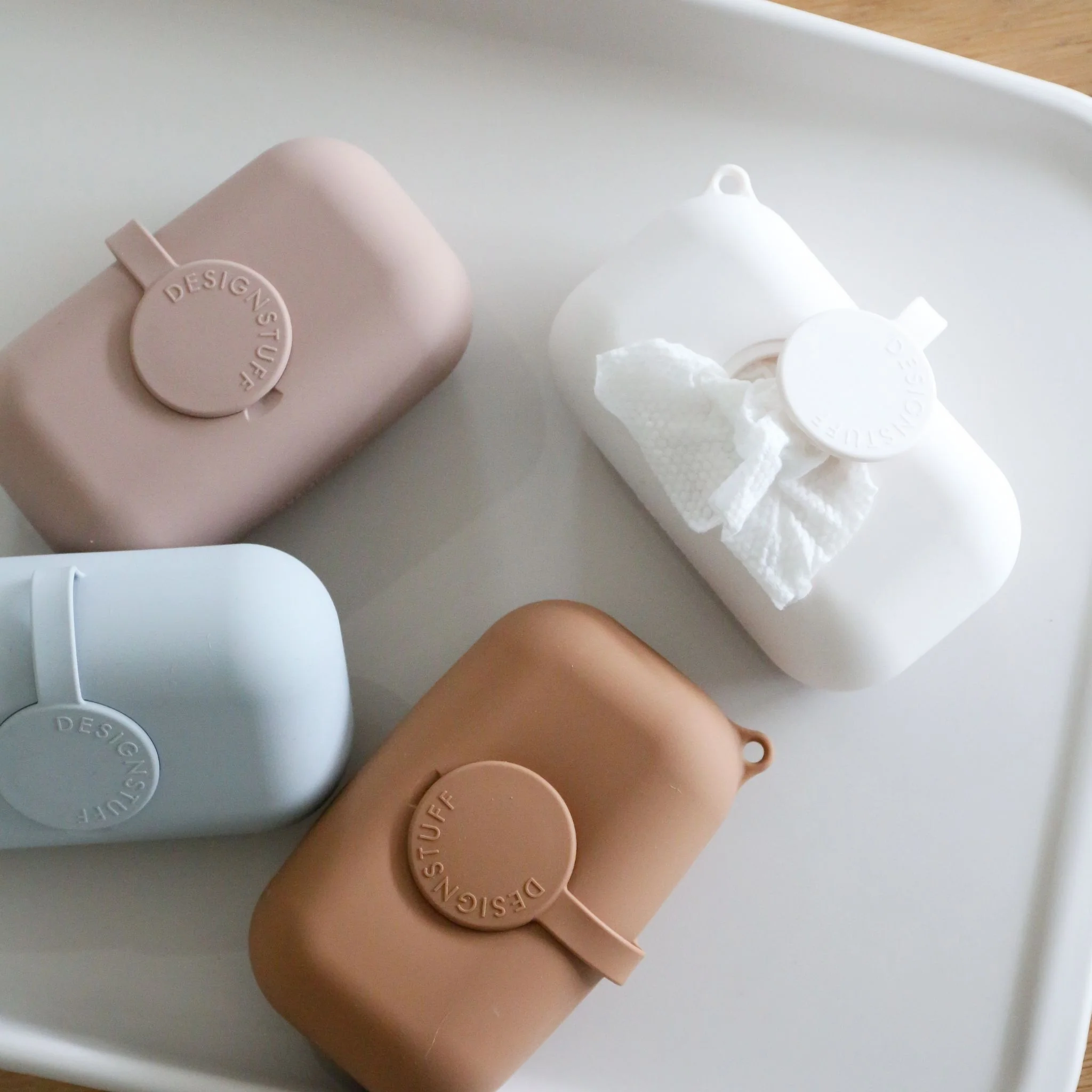 DESIGNSTUFF CUBI Wet Wipes Cover, Chalk - Image 8