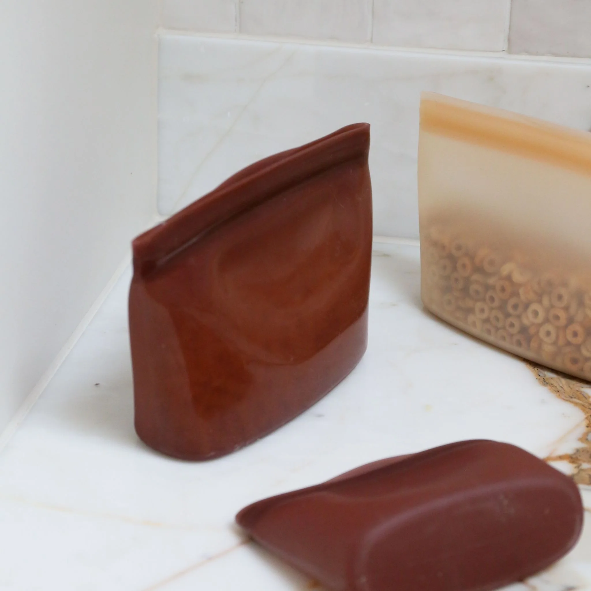 ENKEL STUDIO Keep Pouch, Silicone, Compact, Burgundy - Image 4