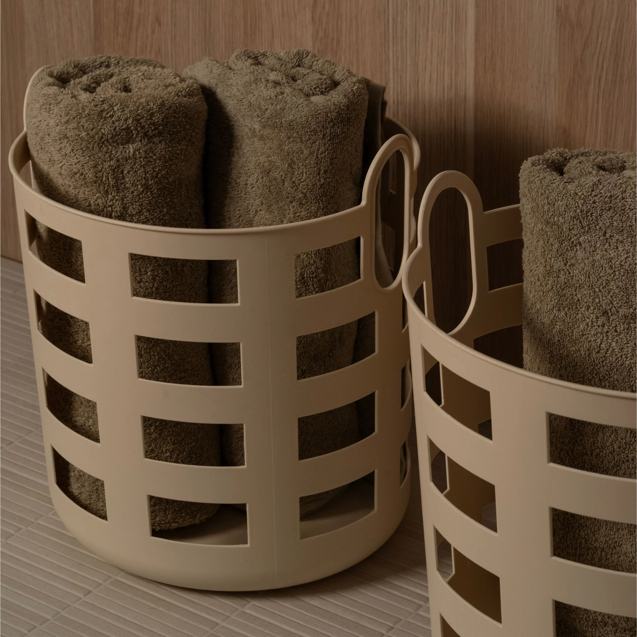 ENKEL STUDIO Storage and Laundry Basket, Large, Sand (Set of 2) - Image 8