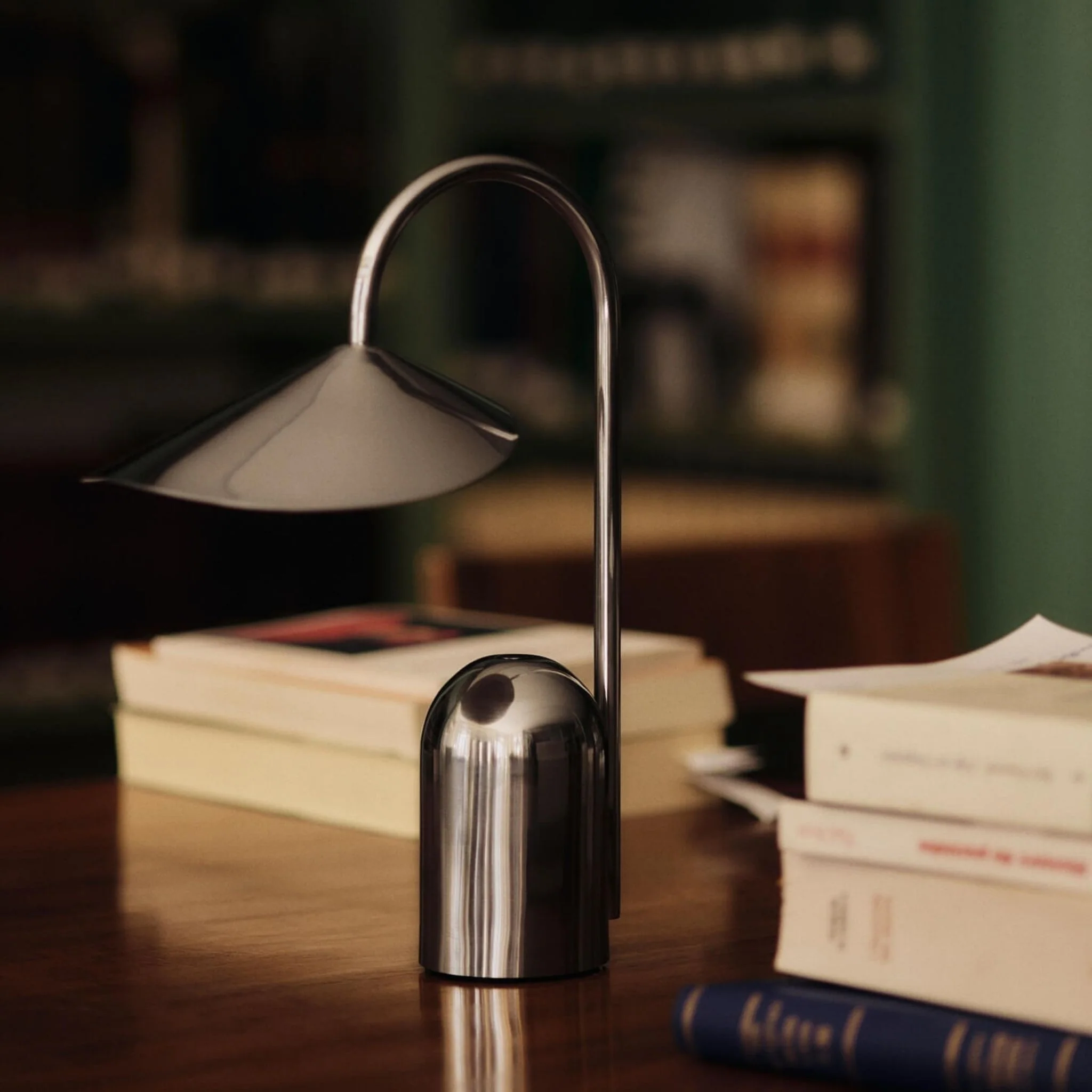 FERM LIVING Arum Portable Lamp, Stainless Steel - Image 5