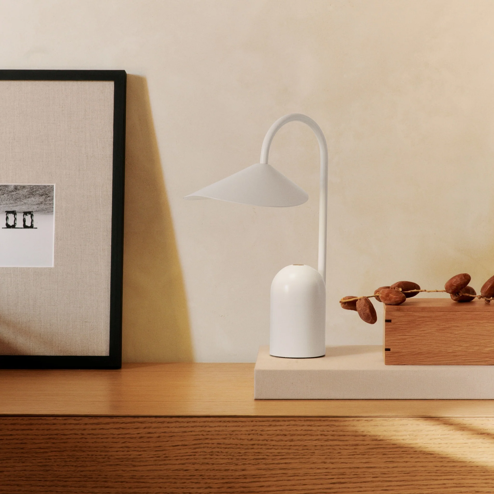 FERM LIVING Arum Portable Lamp, White - Image 3