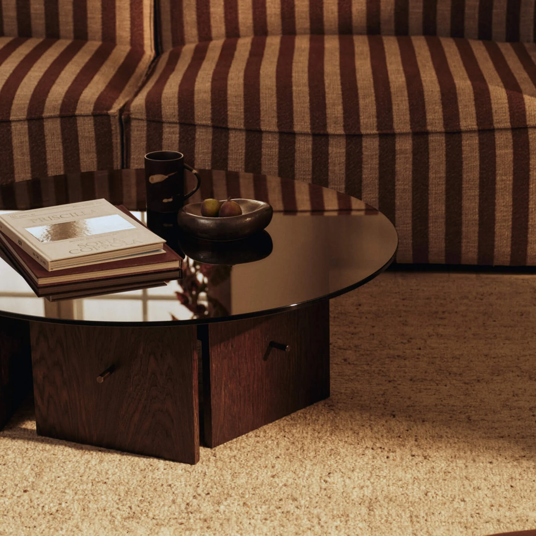 PRE-ORDER │ FERM LIVING Aukko Coffee Table, Tinted Glass/Dark Stained Oak - Image 2