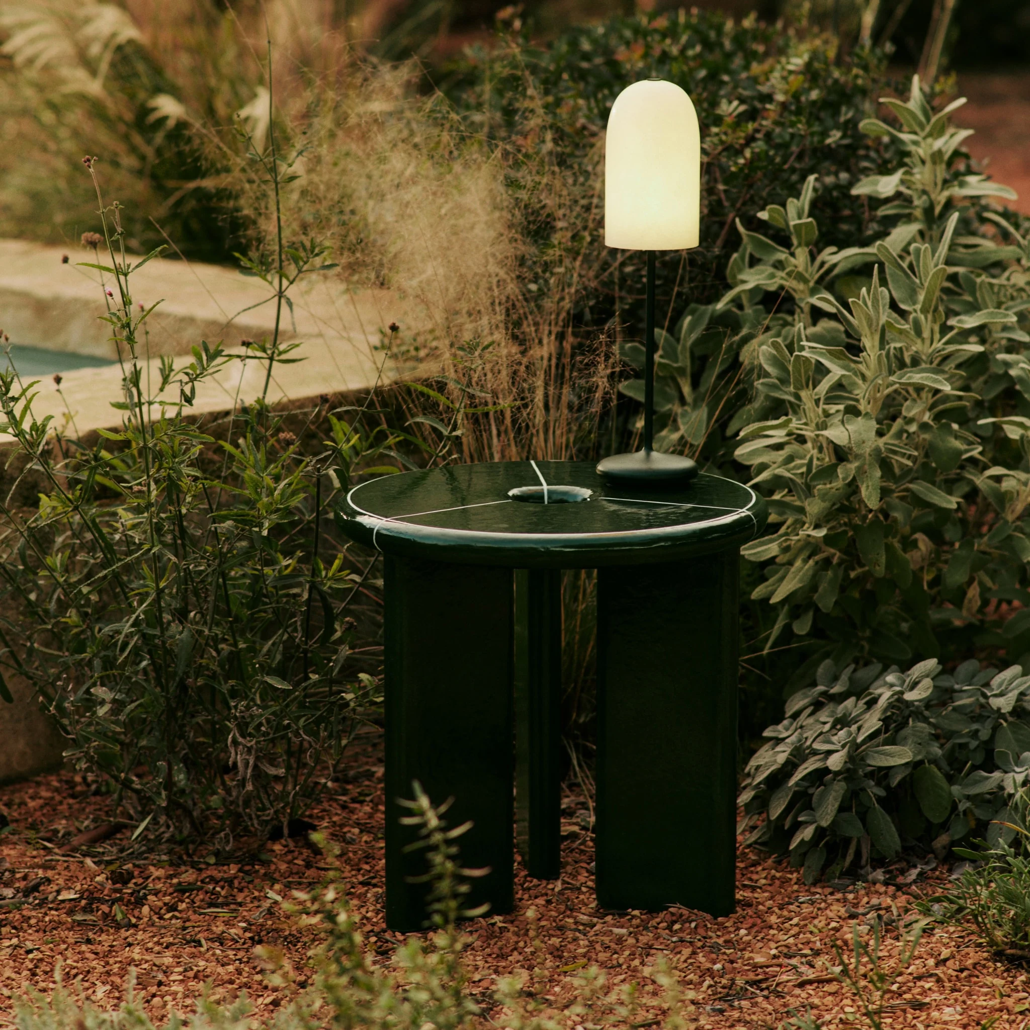 FERM LIVING Deya Side Table D47cm, Dark Green - Image 6