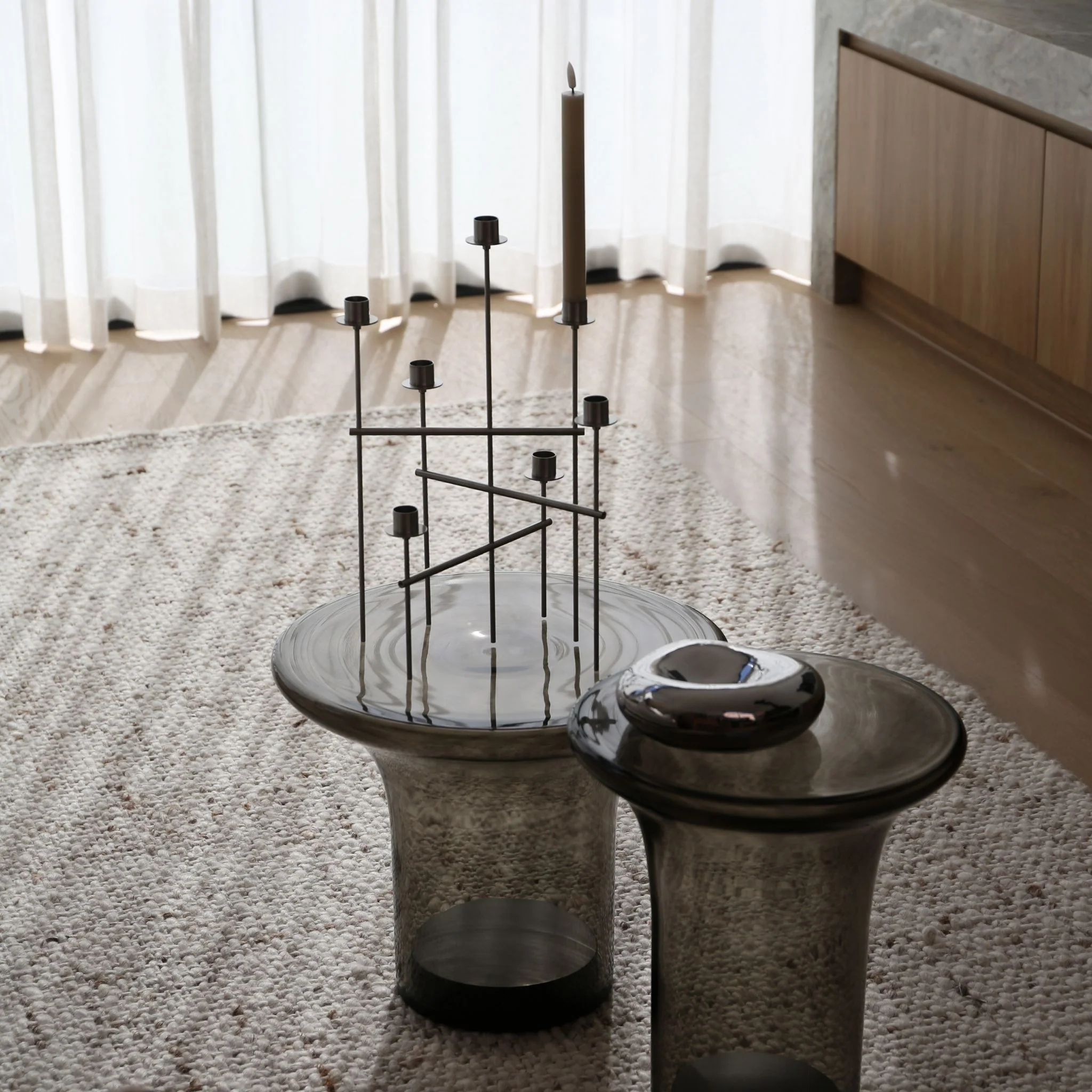 101 COPENHAGEN Trumpet Table, Tall, H40cm, Smoked Forest - Image 2