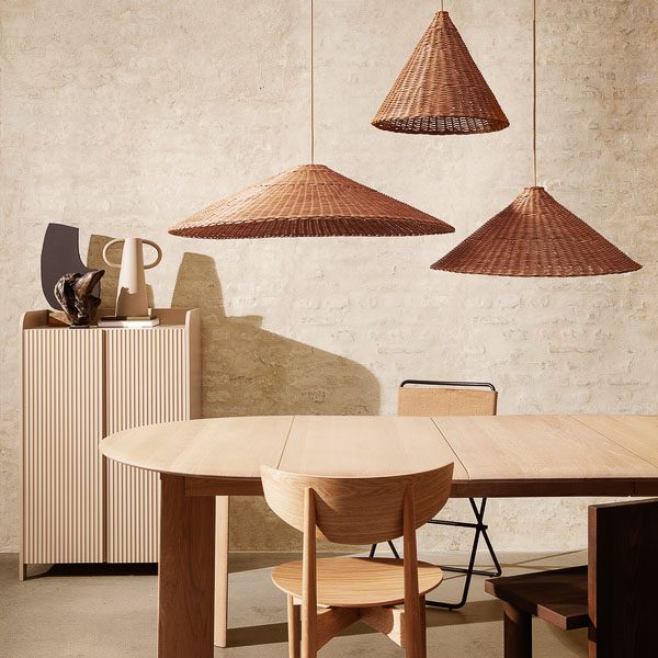 FERM LIVING Fabric Cord Set Pendant, Sand – 2 Sizes - Image 2