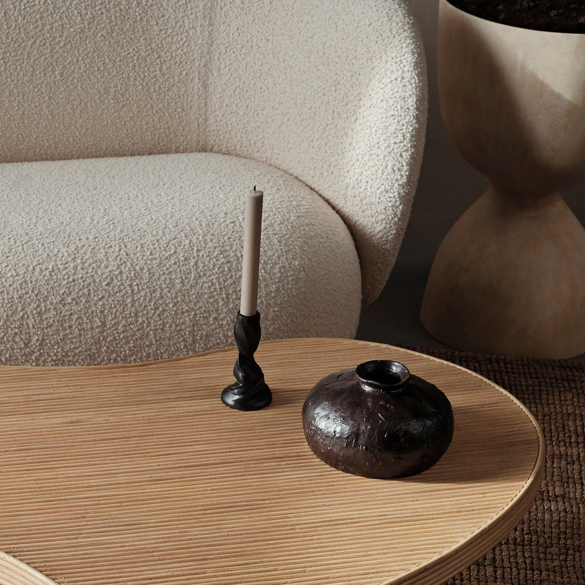 FERM LIVING Gale Candle Holder, Blackened Aluminium, H13cm - Image 5