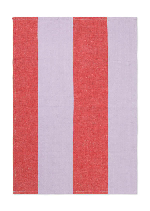 FERM LIVING Hale Kitchen Tea Towel, Red/Lilac - Image 4
