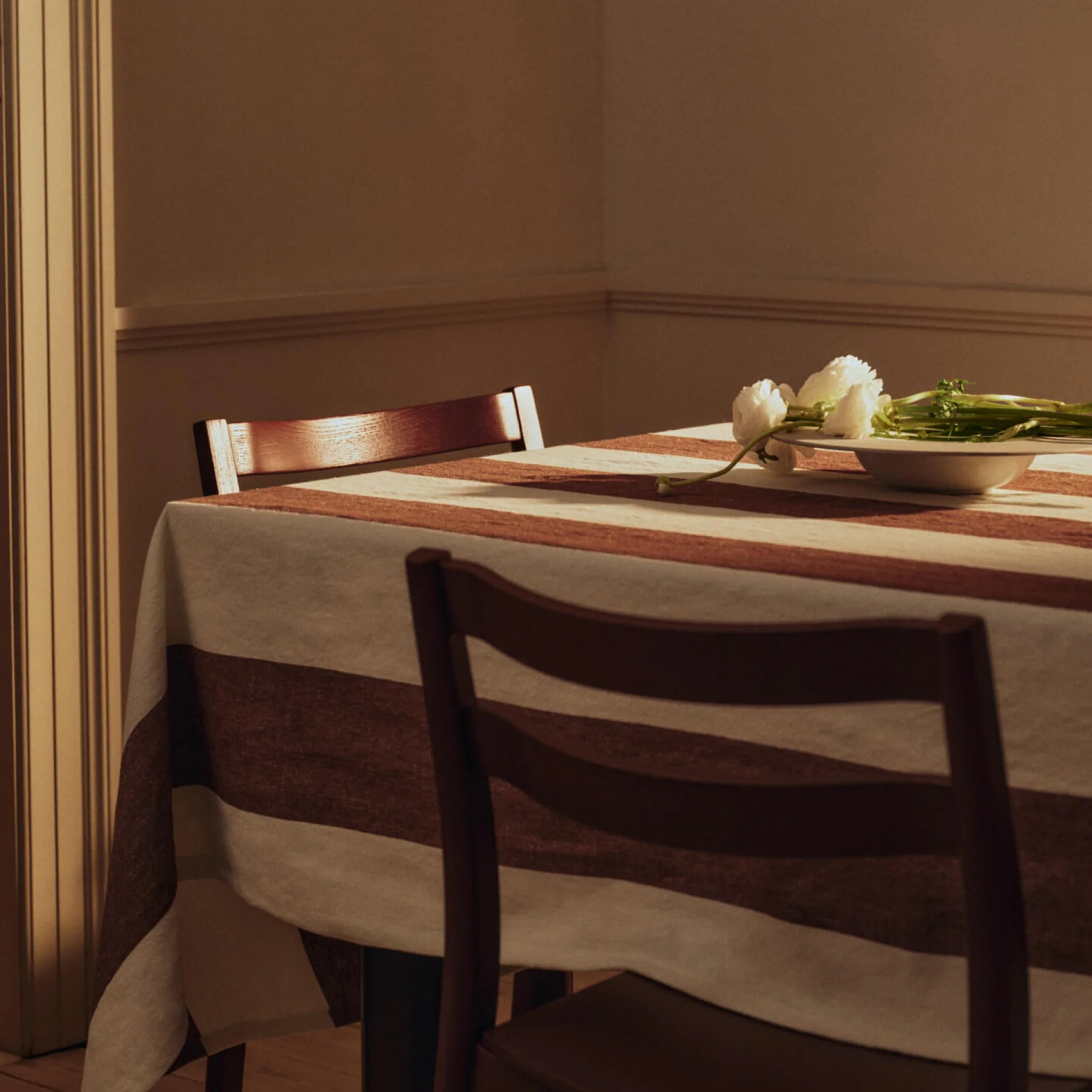 FERM LIVING Hale Tablecloth, Chestnut/Frosted Lime - Image 3