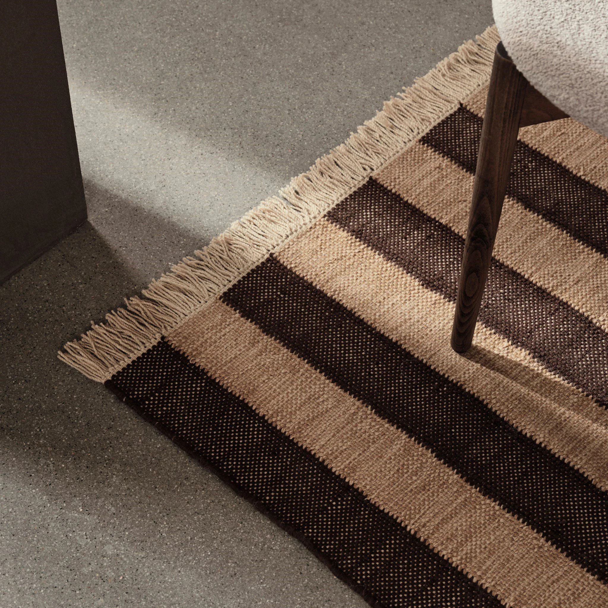 FERM LIVING Ives Runner, Tan/Chocolate, 80x200cm - Image 3