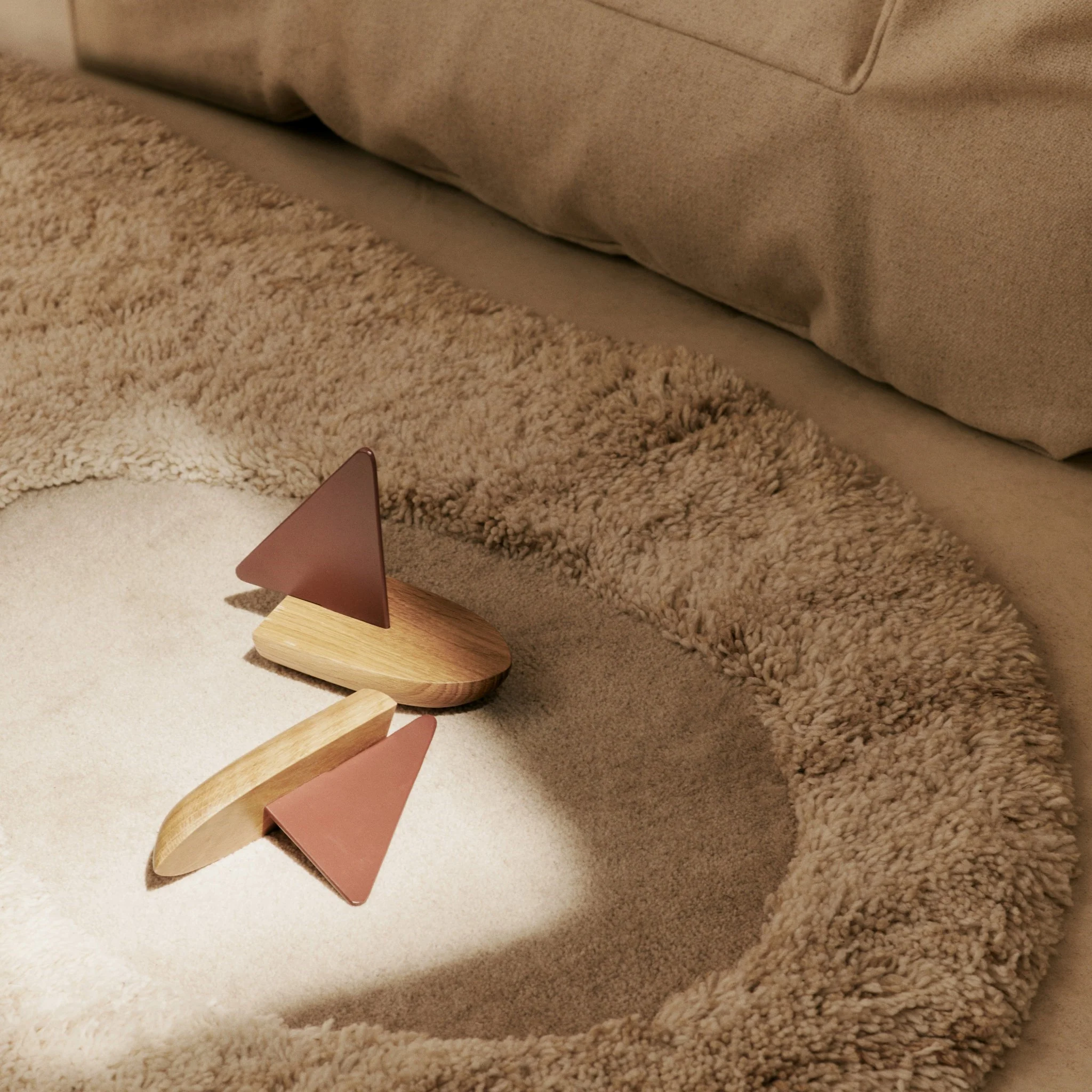 FERM LIVING Kove Tufted Rug, Off White, D 130 cm - Image 2