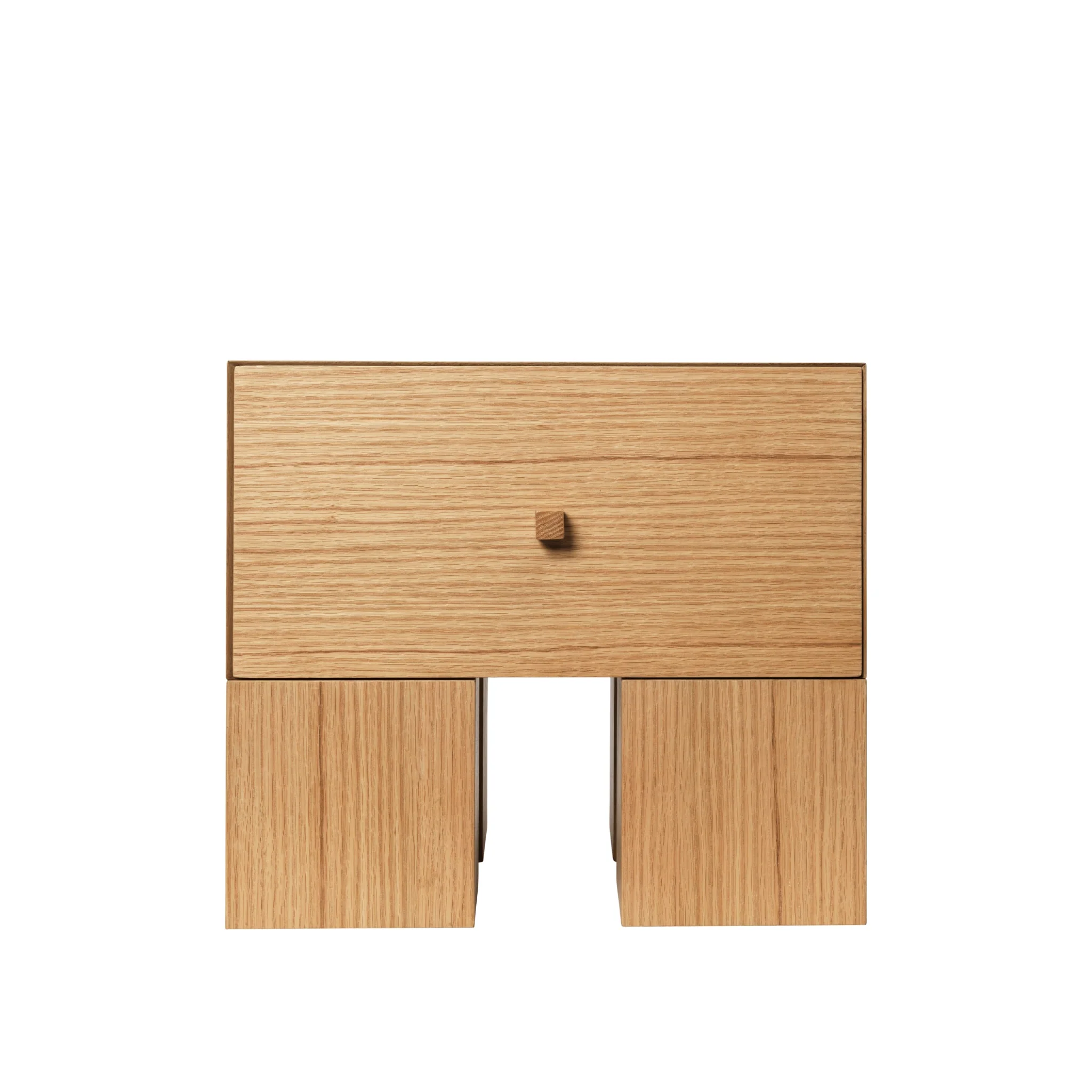 FERM LIVING Kuben Bedside Table 1x1, Natural Oak Veneer - Image 3