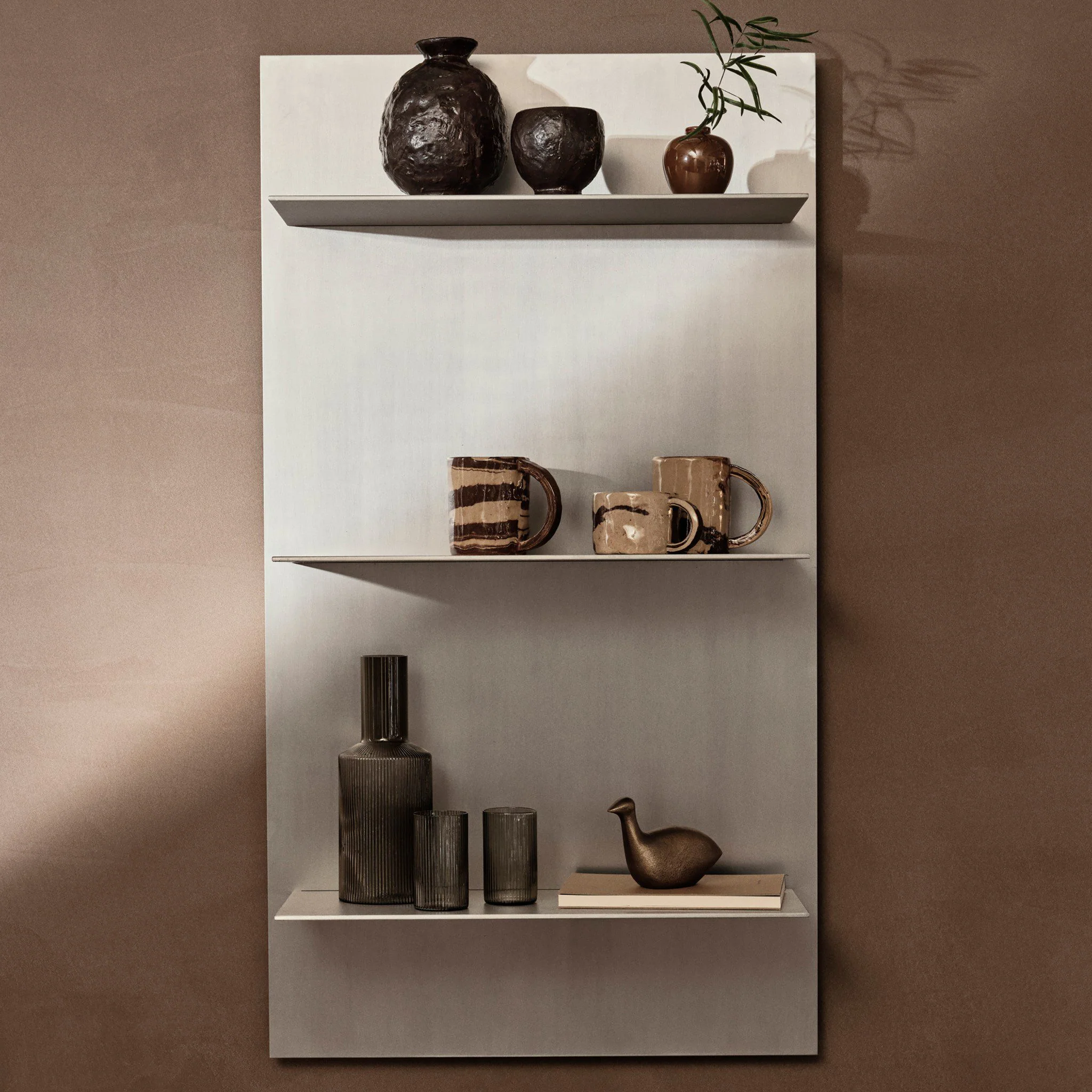 FERM LIVING Lager Wall Shelf, Triple, Aluminium - Image 3