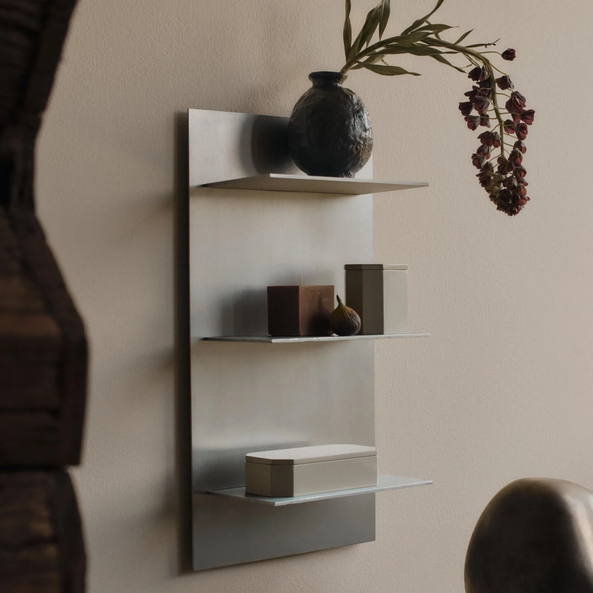 FERM LIVING Lager Wall Shelf, Triple Small, Aluminium - Image 2