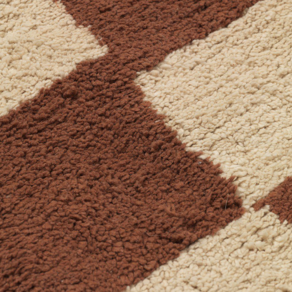 FERM LIVING Mara Washable Rug, Rust/Warm Sand, 150x90cm - Image 5