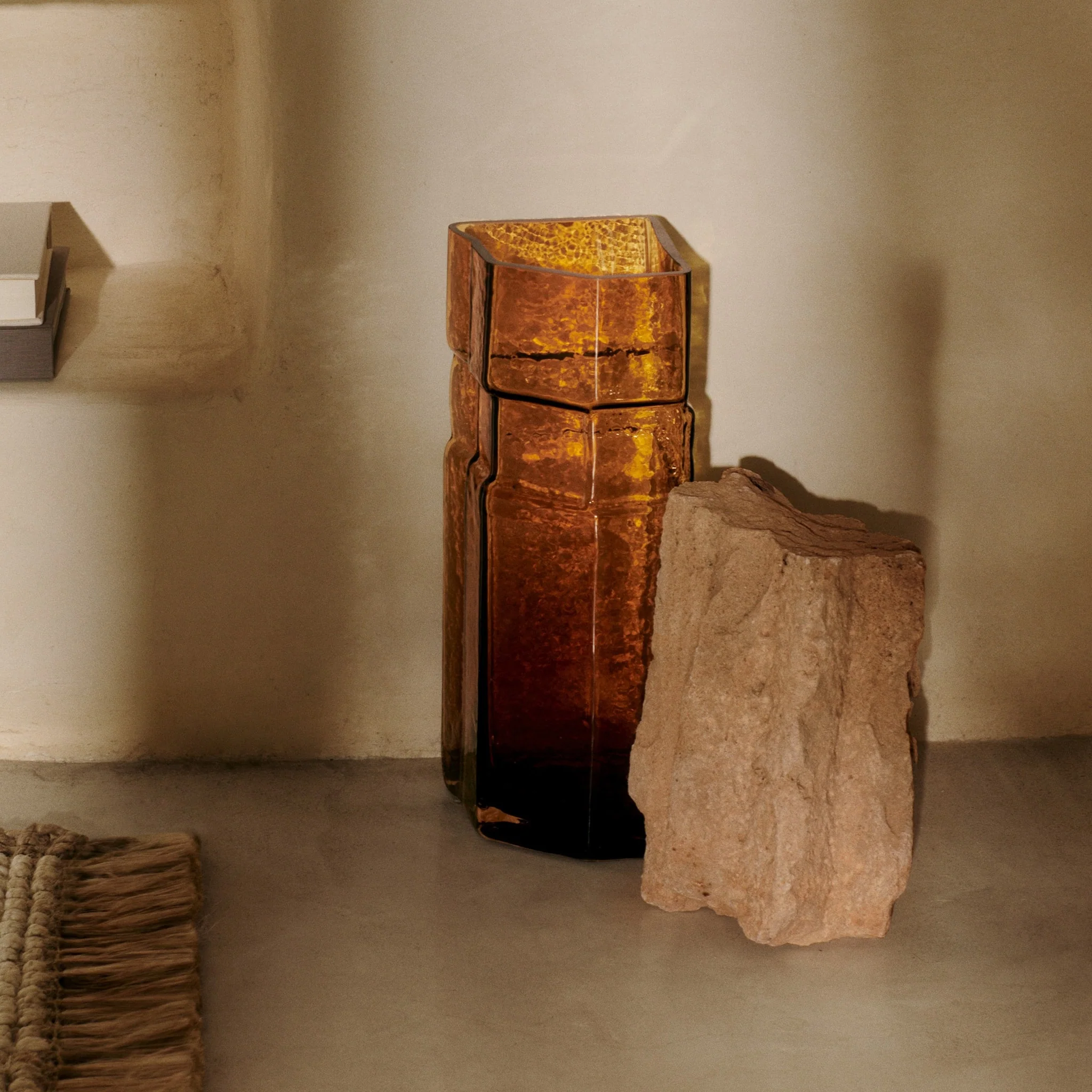 FERM LIVING Muro Vase, H38cm, Recycled Amber - Image 6