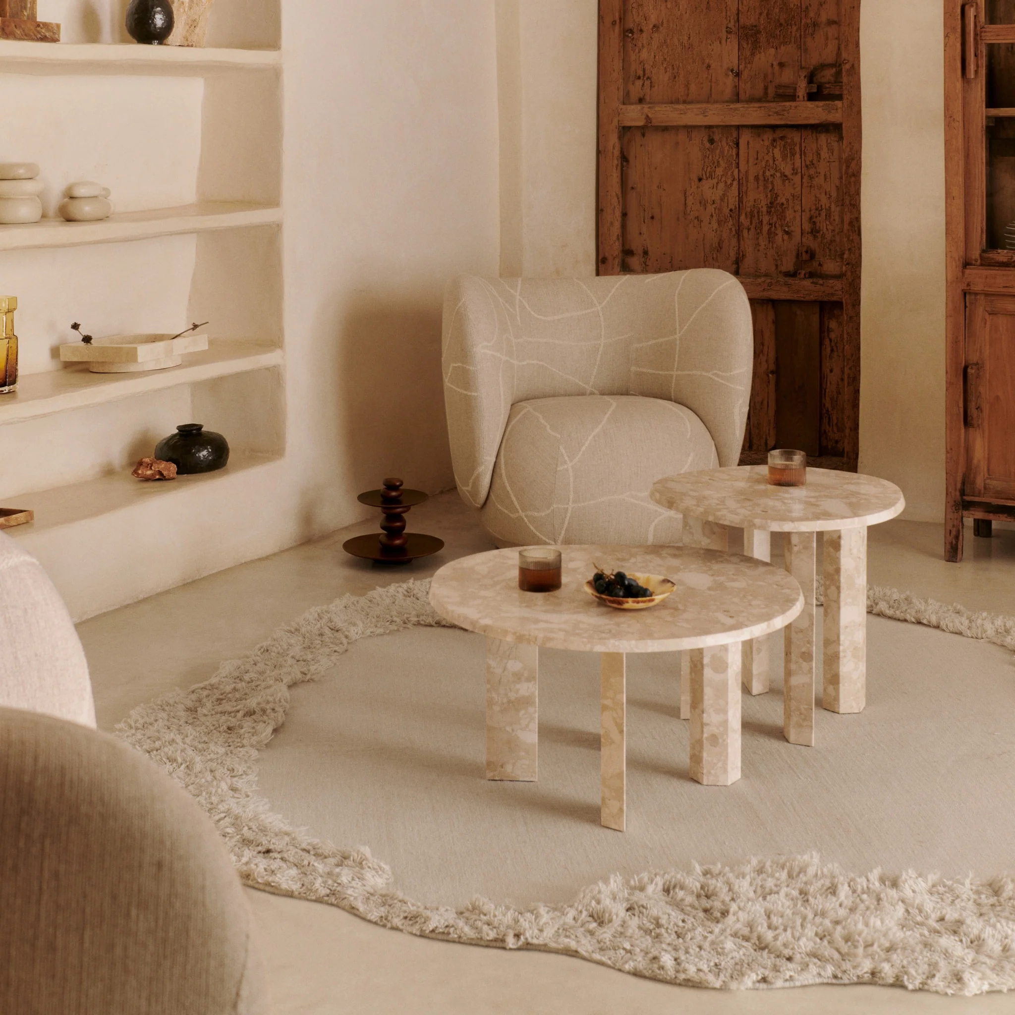FERM LIVING Norte Outdoor Rug, (D)210cm ,  Natural - Image 3