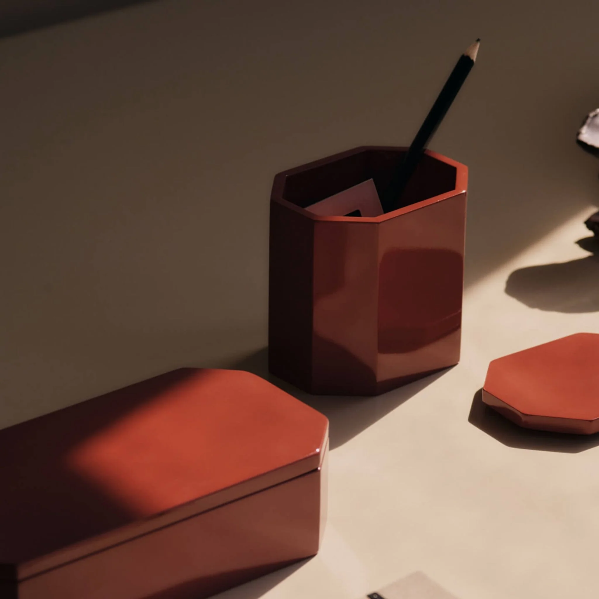 FERM LIVING Nova Storage Box, 10x7.5cm, Picante Red - Image 4