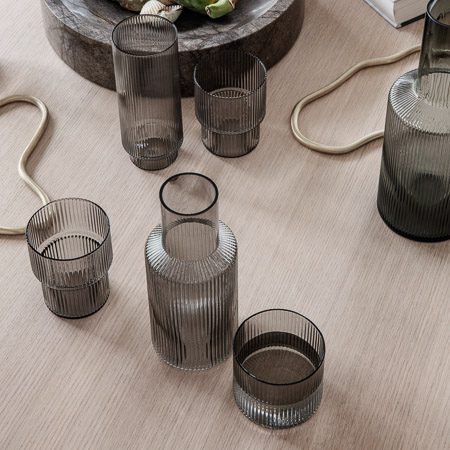 FERM LIVING Ripple Carafe Set, Smoked Grey - Image 3