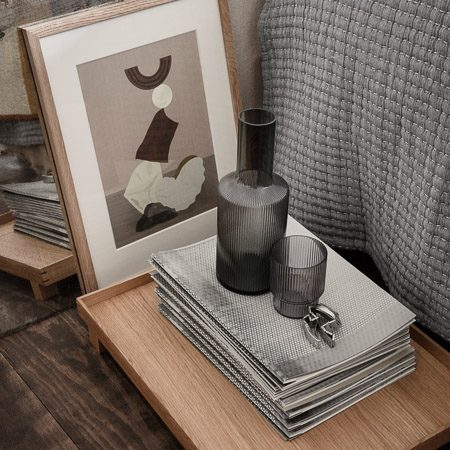 FERM LIVING Ripple Carafe Set, Smoked Grey - Image 4