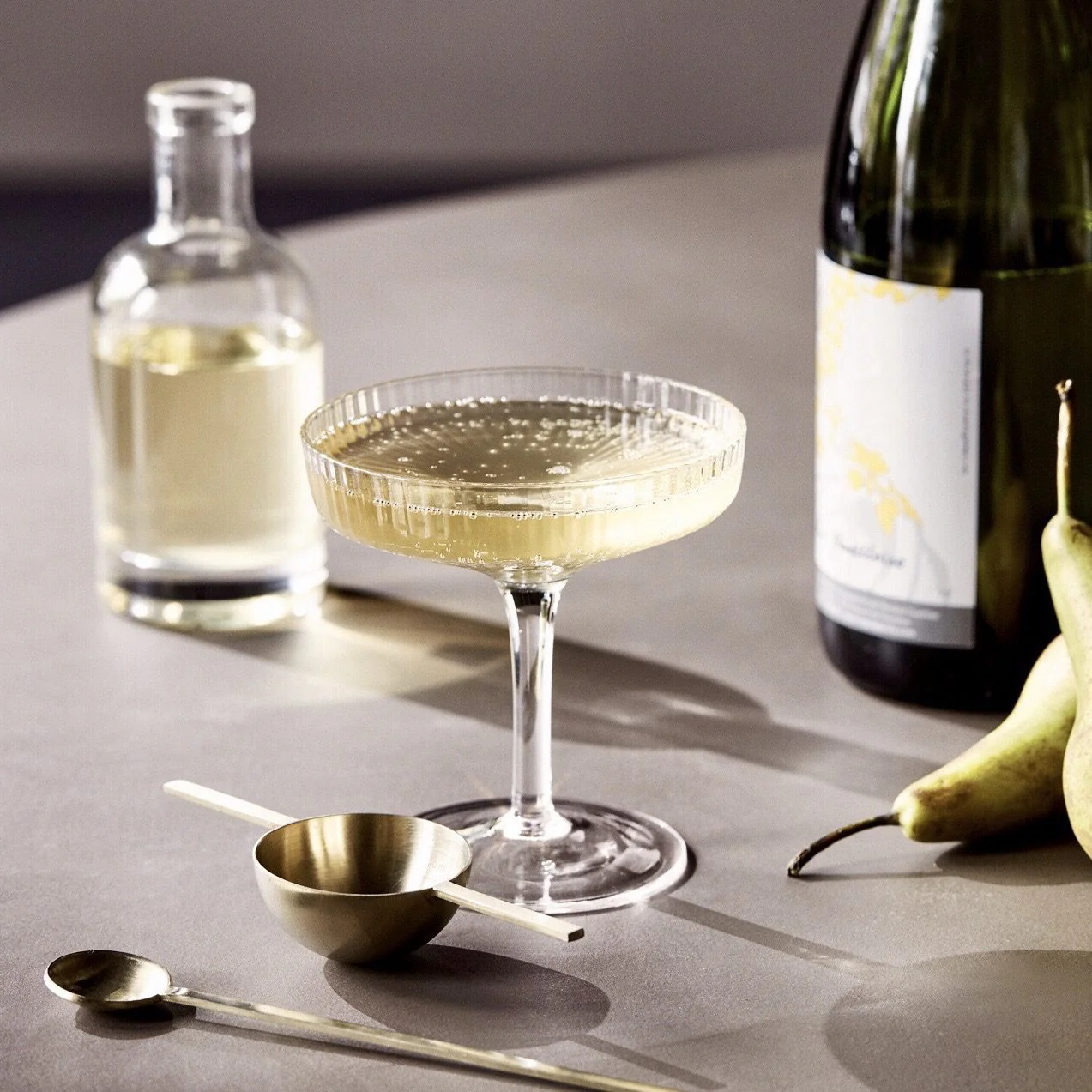 FERM LIVING Ripple Cocktail Glass Champagne Saucers, Clear (Set of 2) - Image 8