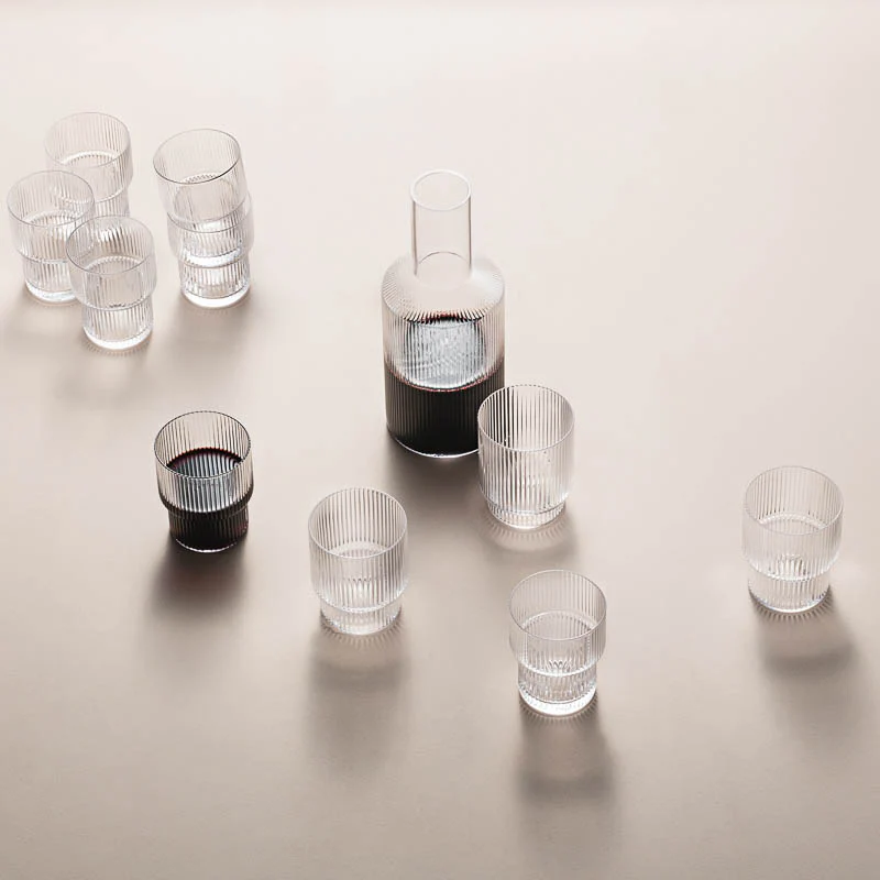 FERM LIVING Ripple Glasses, Clear (Set of 4) - Image 7
