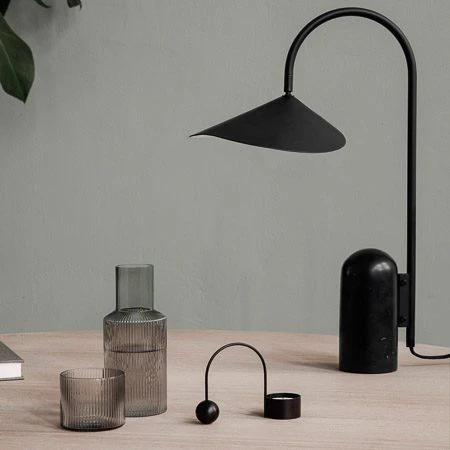 FERM LIVING Ripple Glasses, Smoked Grey (Set of 4) - Image 3