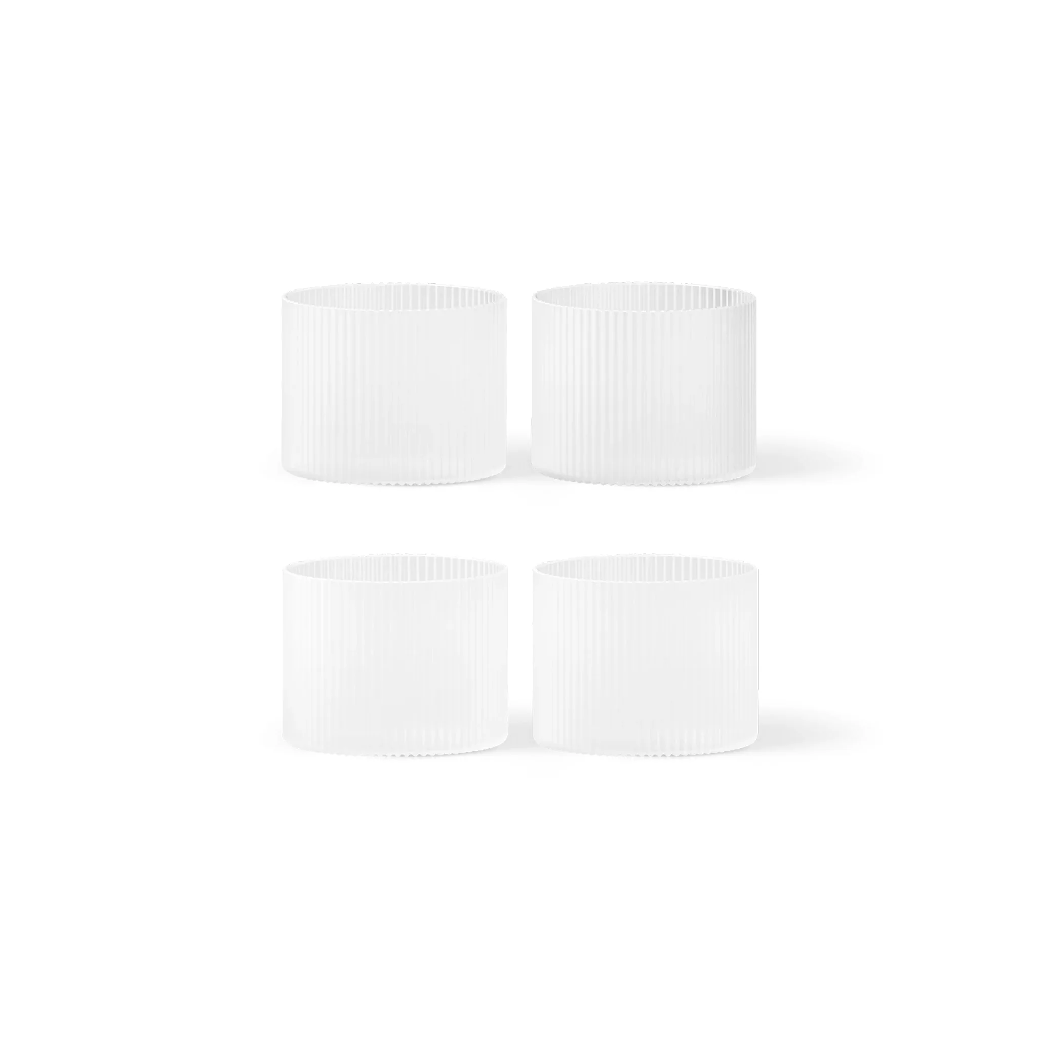 FERM LIVING Ripple Low Glasses, Frosted (Set of 4) - Image 2