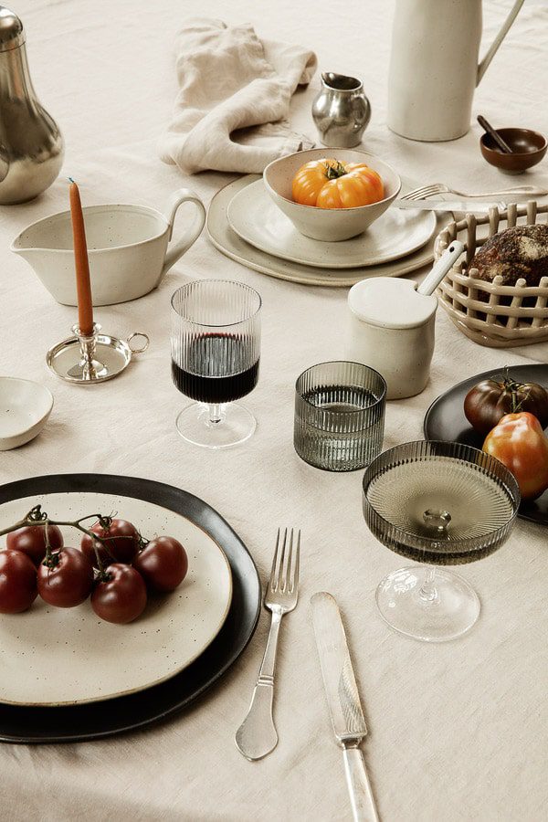 FERM LIVING Ripple Low Glasses, Smoked Grey (Set of 4) - Image 2