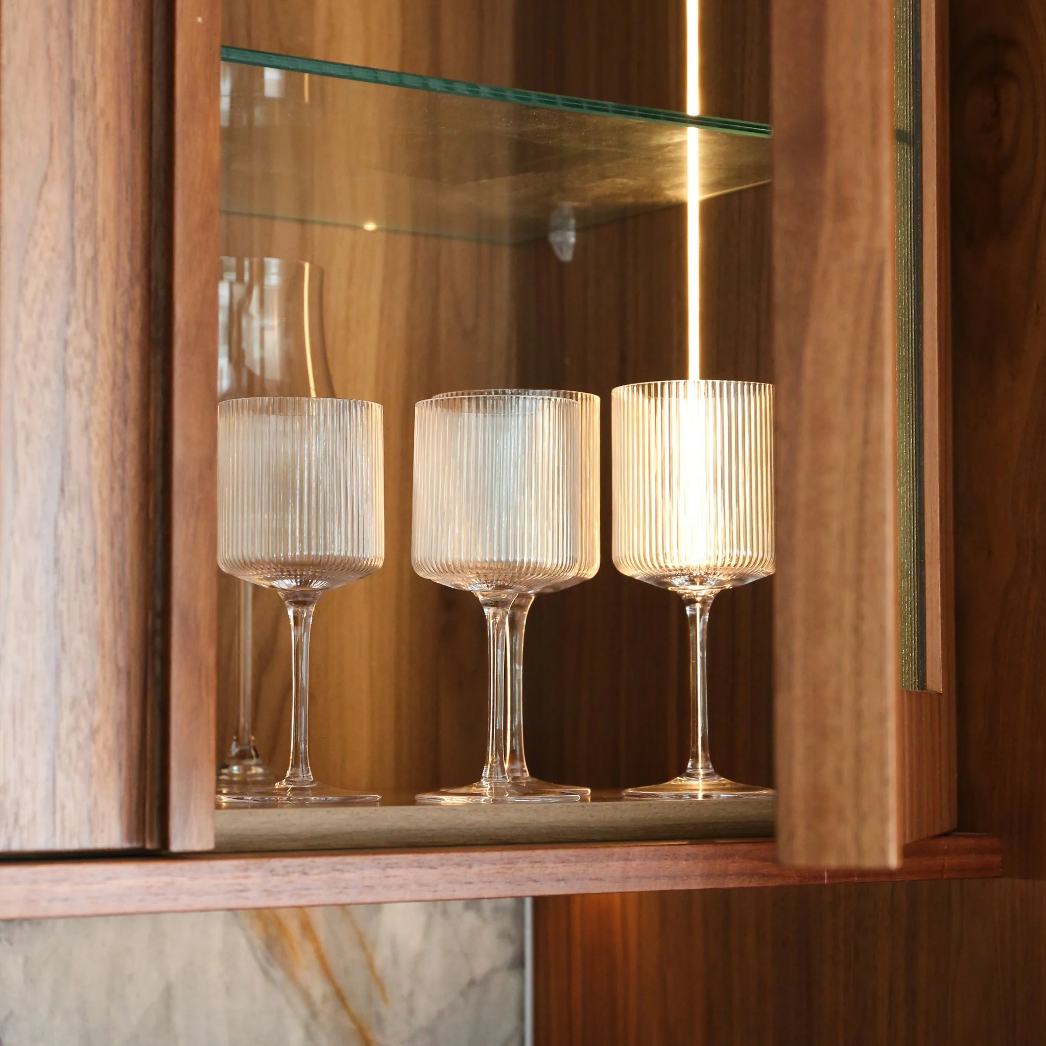 FERM LIVING Ripple Red Wine Glasses, Clear (Set of 2) - Image 2
