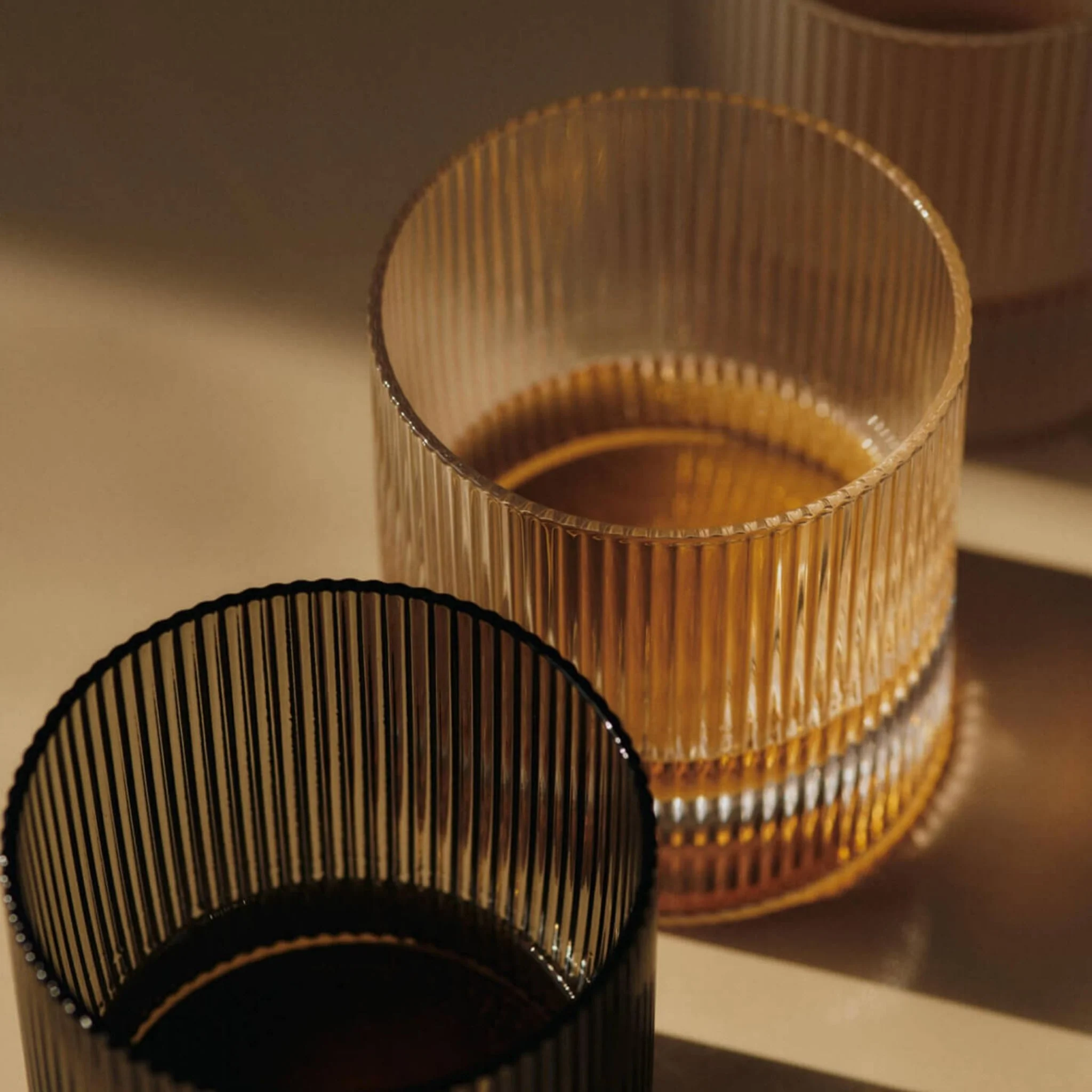 FERM LIVING Ripple Tumbler Glasses, Clear (Set of 2) - Image 4