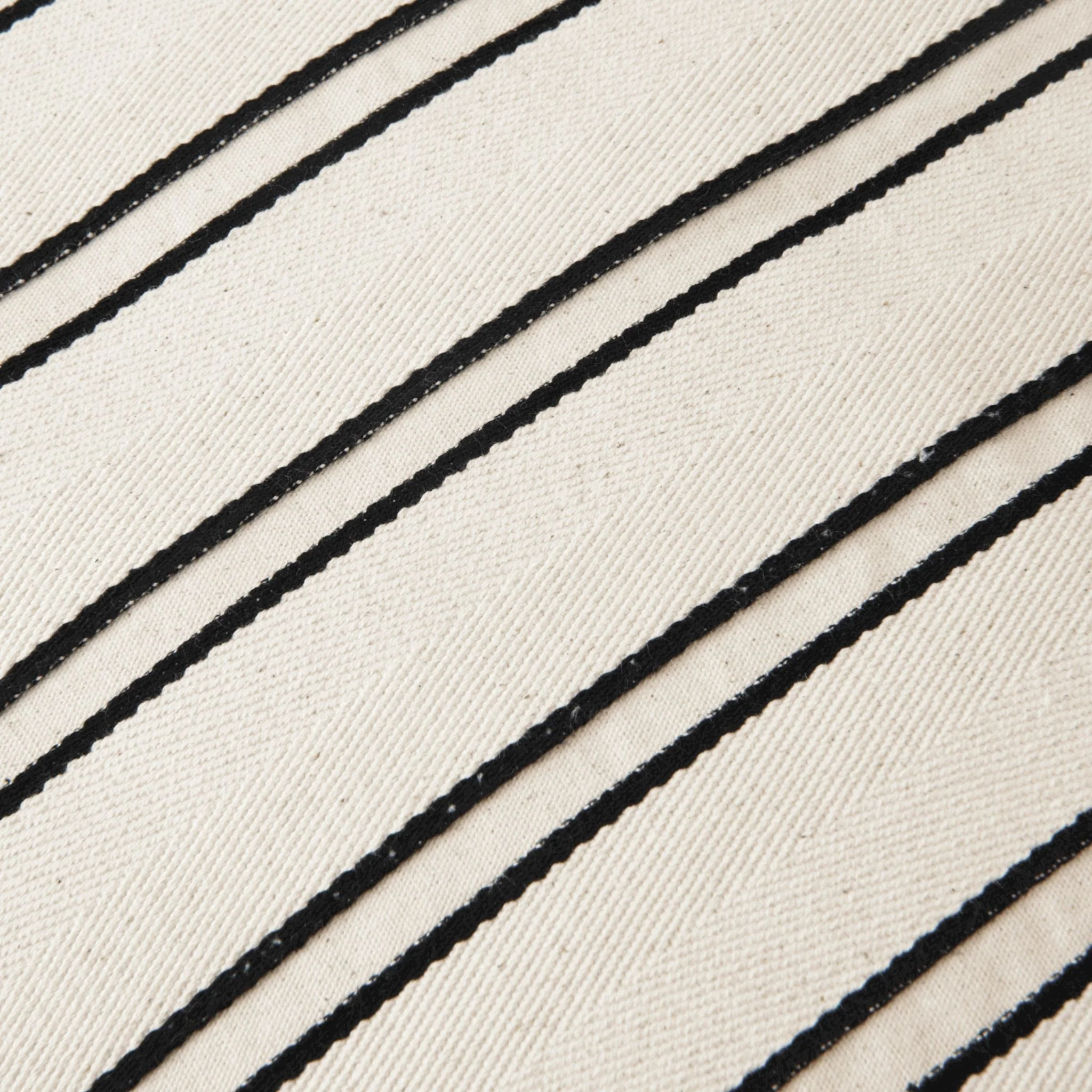 FERM LIVING Twill Cushion, Off-White/Black - Image 2