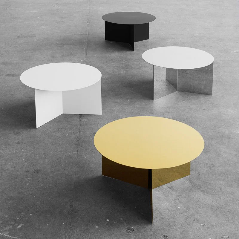 HAY Slit Round Side Table, Mirror - Image 3