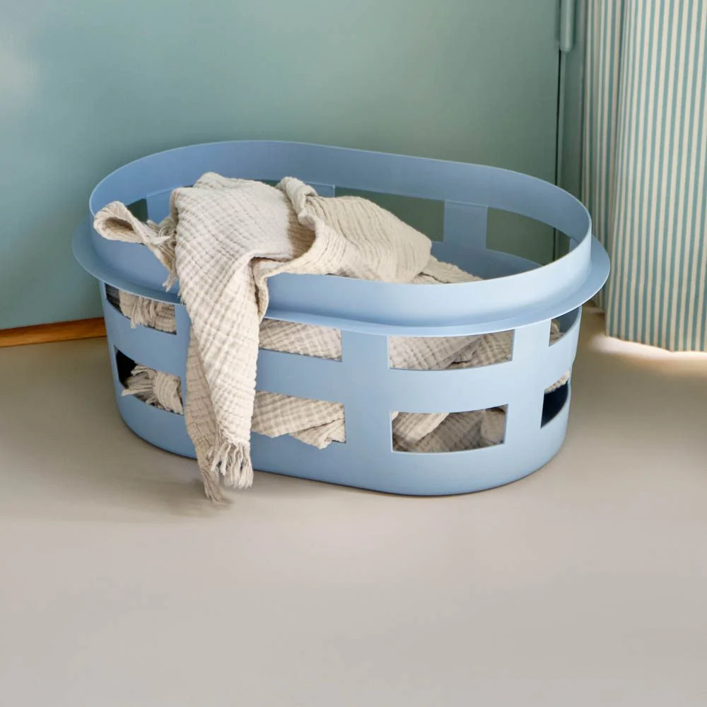 HAY Washing Laundry Basket, Soft Blue - Image 2