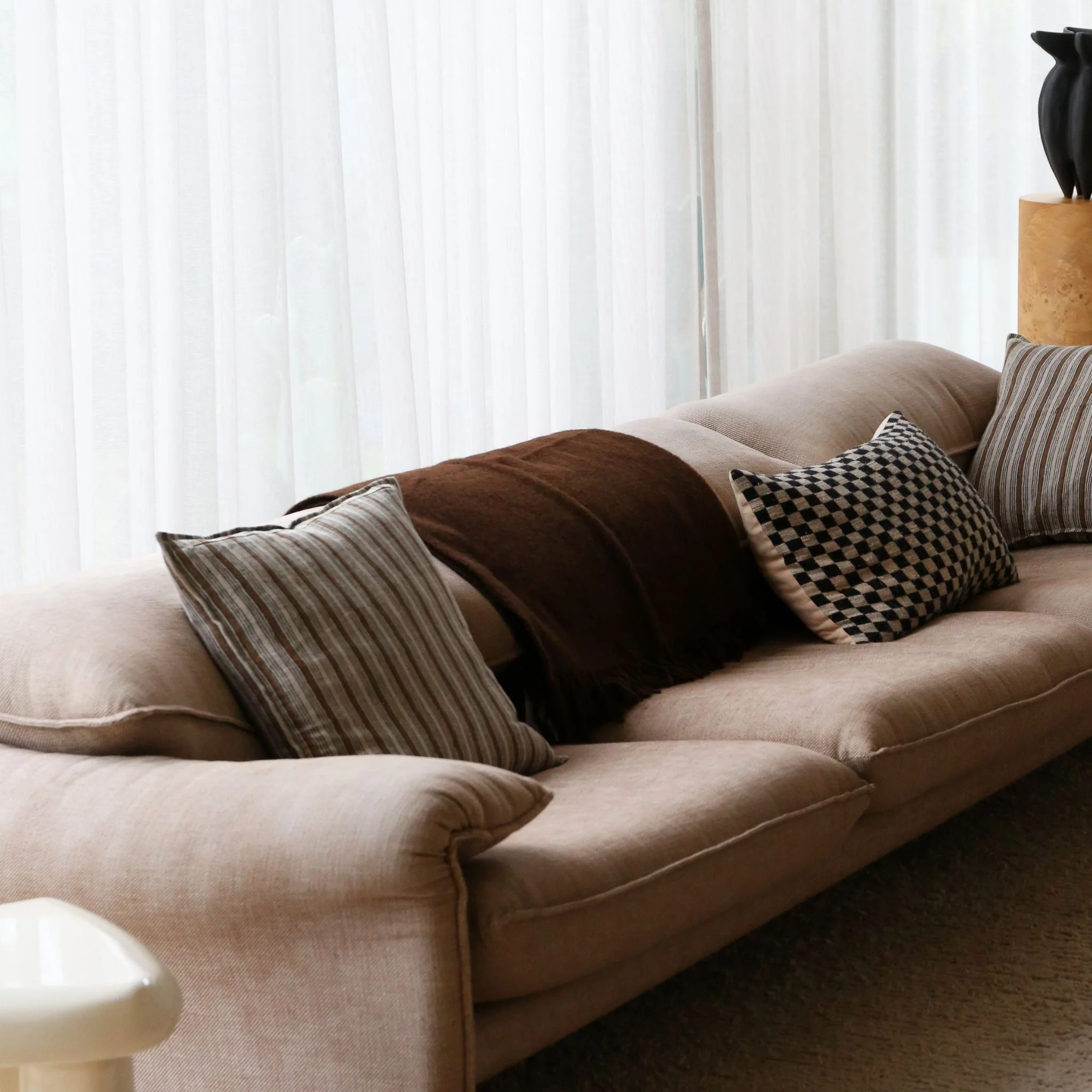 KLIPPAN Gotland Wool Throw Blanket, Walnut - Image 4