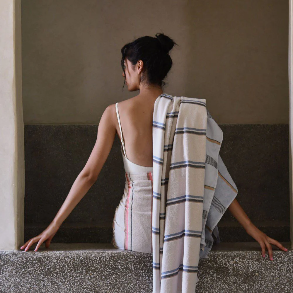 KOBN Beach/Bath Towel, 100x180cm, Ecru - Image 5