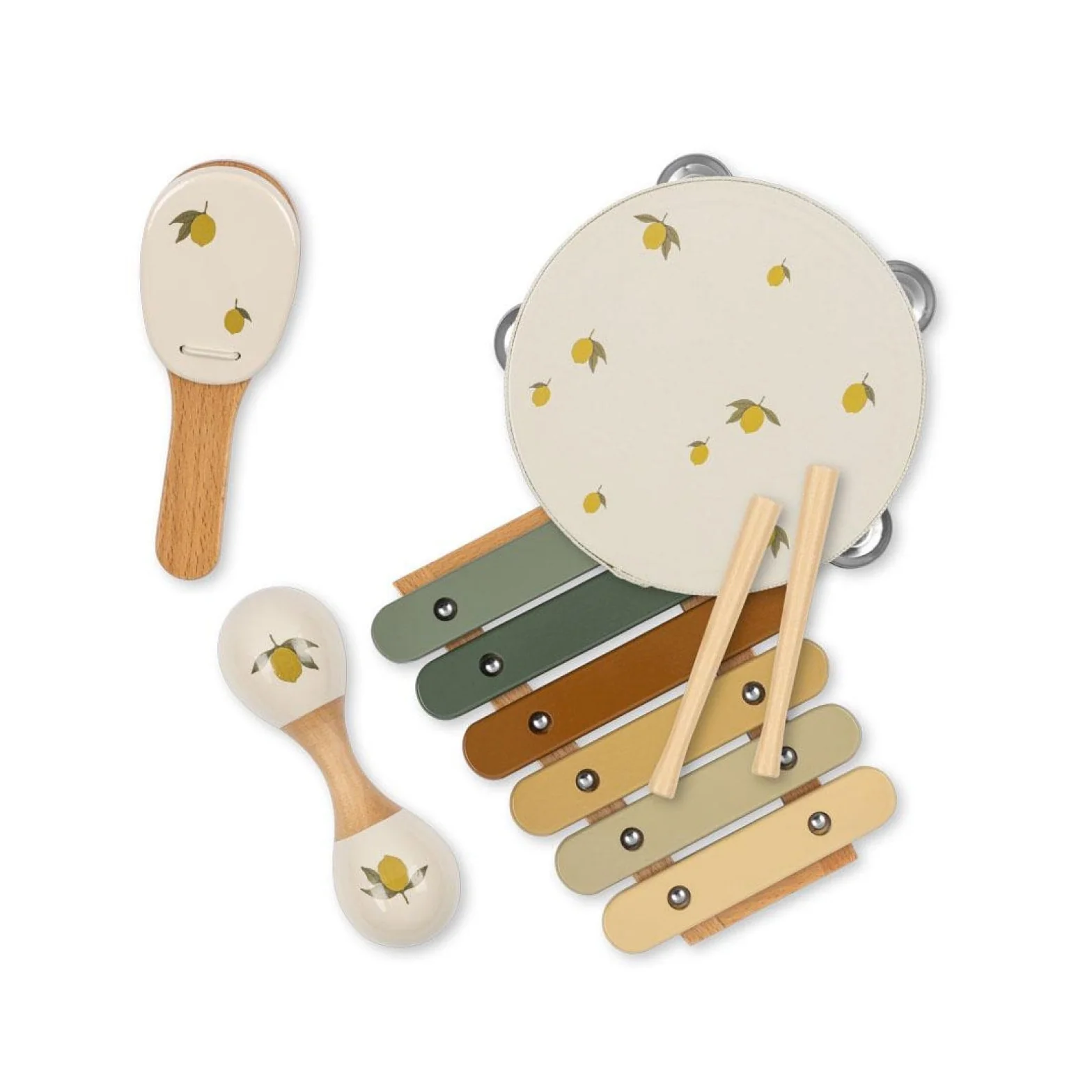 KONGES SLØJD Kids Music Set Toy, FSC, Lemon - Image 2
