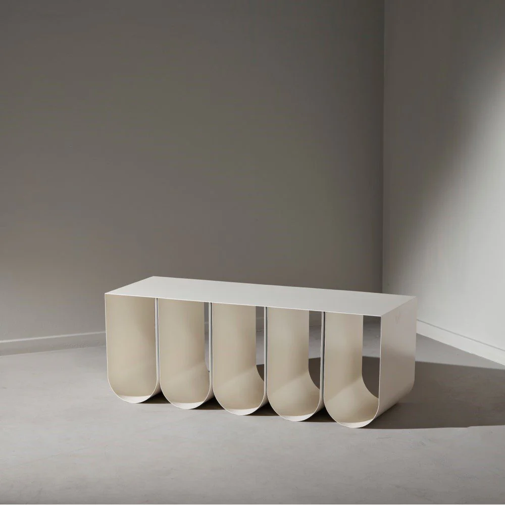 PRE-ORDER │ KRISTINA DAM STUDIO Curved Bench, Beige - Image 4