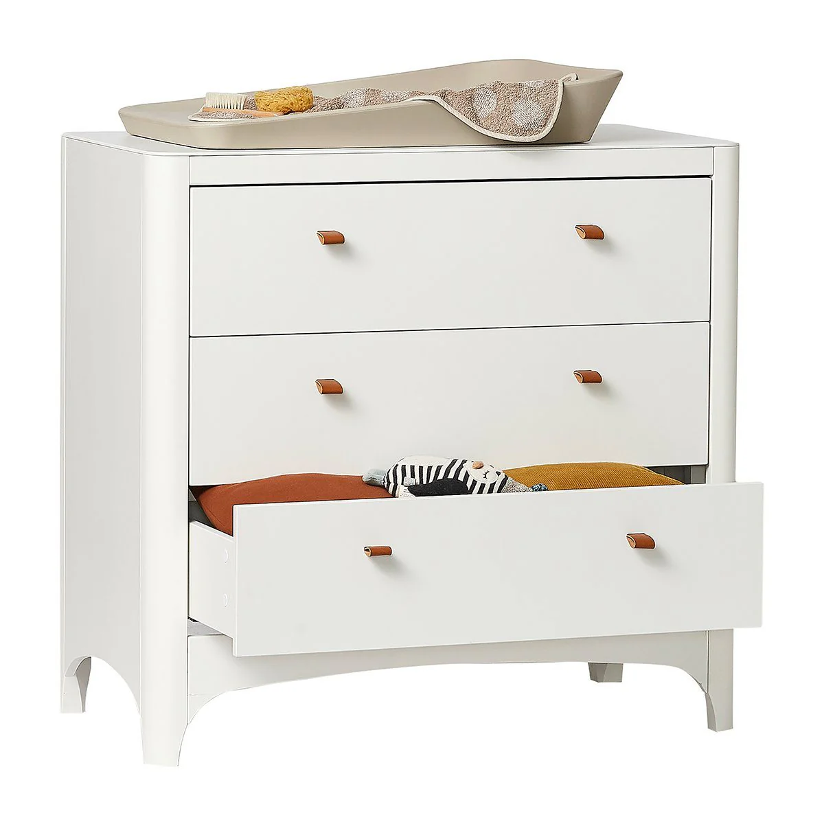 LEANDER 3 Drawer Dresser, White - Image 2