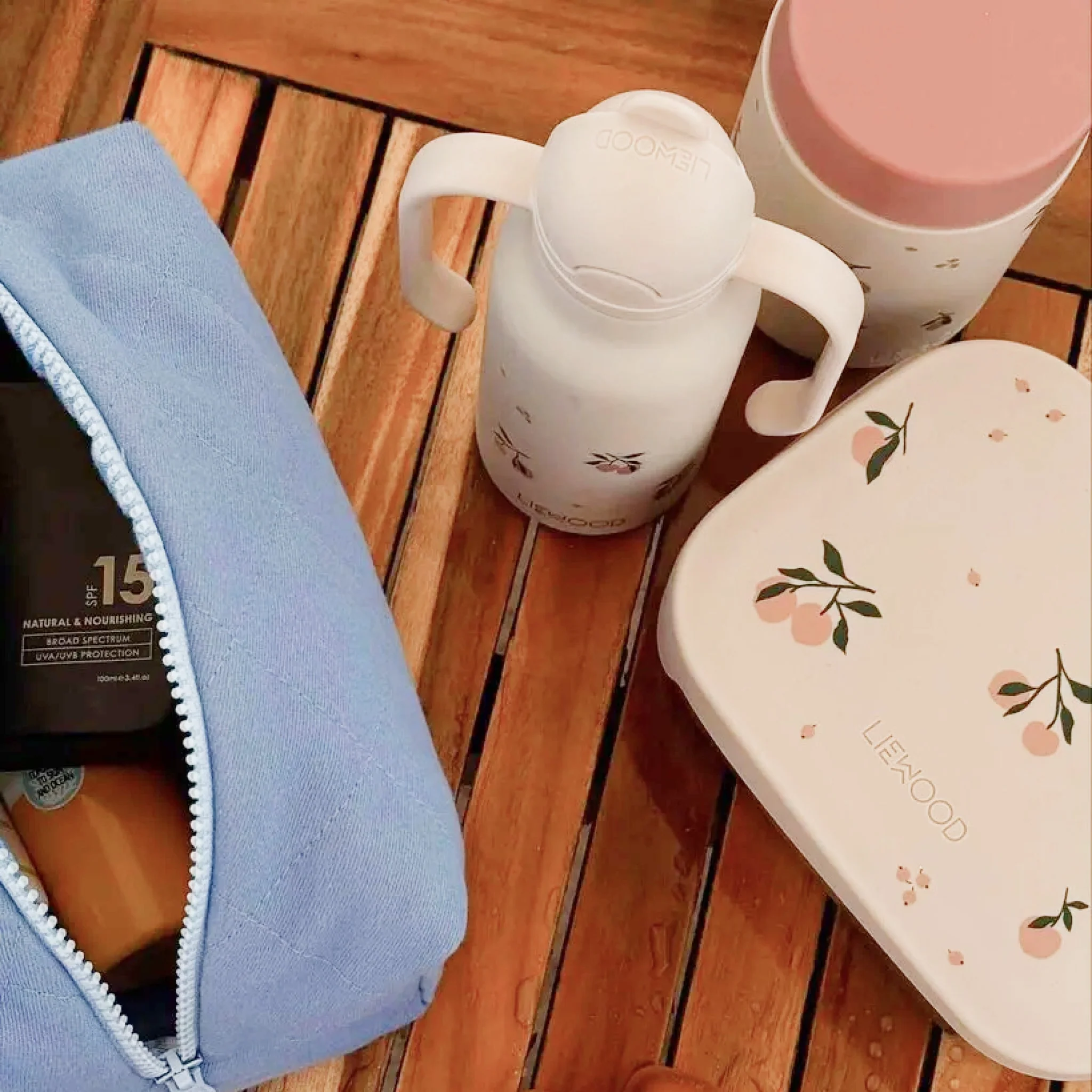 LIEWOOD Kimmie Kids Water Bottle 250 ml, Peach/Sea Shell - Image 2