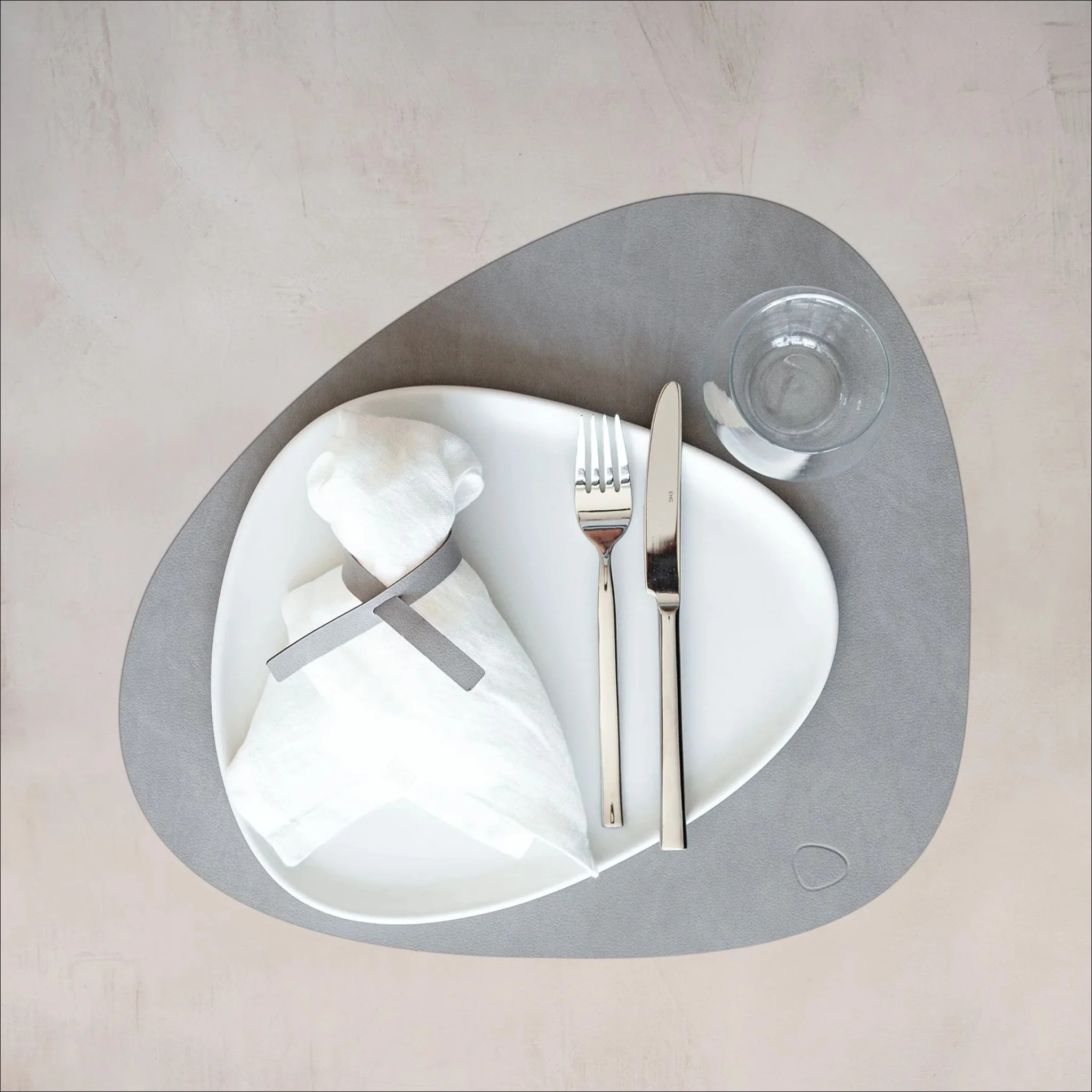 LIND DNA Nupo Curve Table Placemat L, Light Grey - Image 4