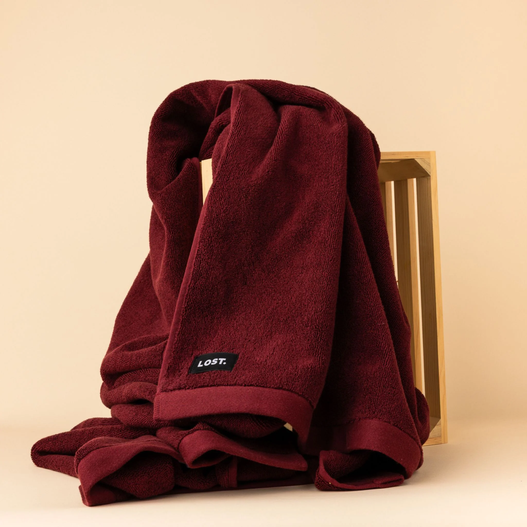 LOST TOWELS Bath Sheet, 90x170cm, Mulberry - Image 8