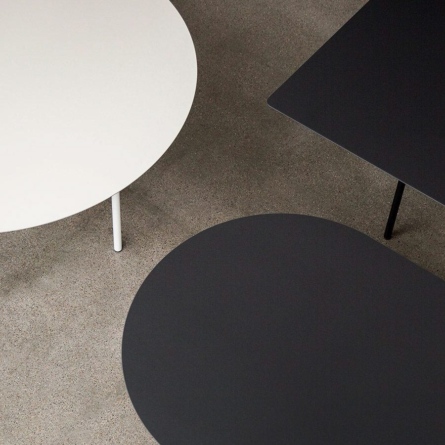 PRE-ORDER ¦ AUDO CPH Snaregade Dining Table, Oval, Black Steel/Charcoal Linoleum - Image 9