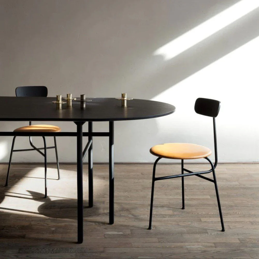 PRE-ORDER │ AUDO CPH Snaregade Dining Table, Oval, Black Steel/Dark Stained Oak - Image 5
