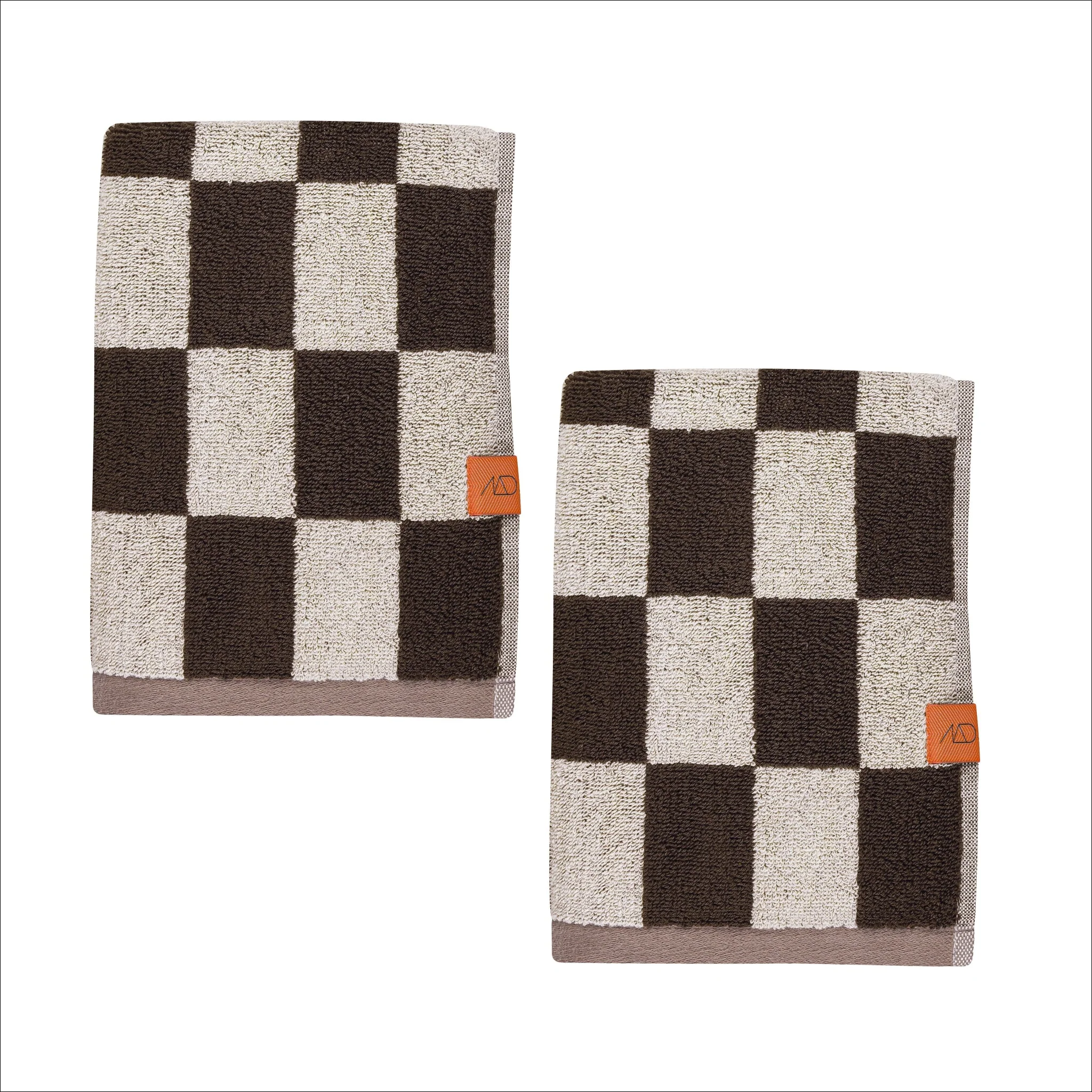 METTE DITMER Retro Hand Towel, Organic Cotton, 40x55 cm, Chocolate (2 Pack) - Image 5
