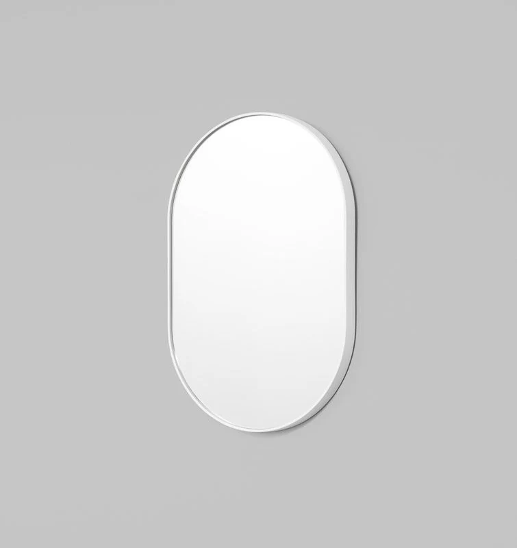 MIDDLE OF NOWHERE Bjorn Oval Mirror, White, 50x75cm - Image 6