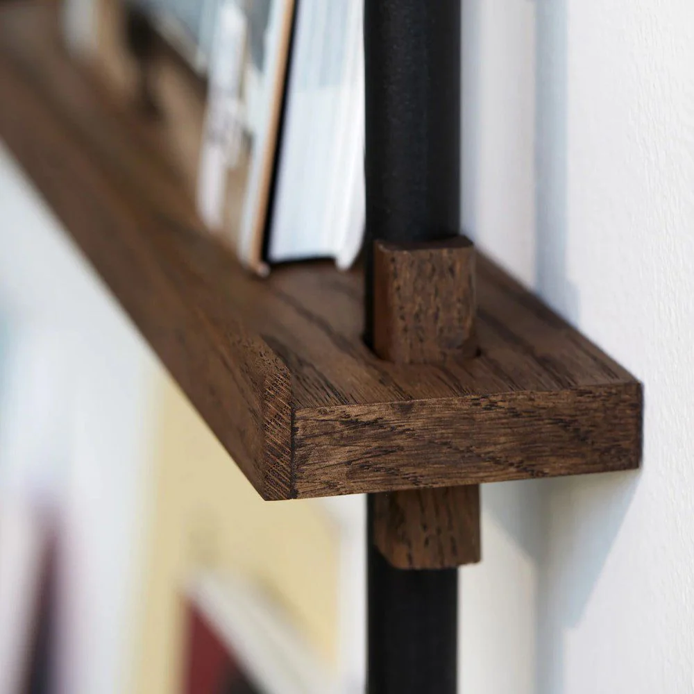 PRE-ORDER │ MOEBE Magazine Shelving, MS.115.1, Smoked Oak/Black - Image 4